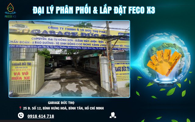 ĐẠI LÝ PHÂN PHỐI & LẮP ĐẶT FECO X3 – GARAGE ĐỨC THỌ, BÌNH TÂN