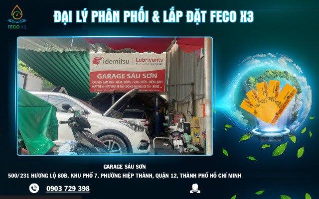 ĐẠI LÝ PHÂN PHỐI & LẮP ĐẶT FECO X3 – GARAGE SÁU SƠN, QUẬN 12