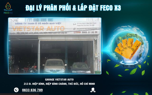 ĐẠI LÝ PHÂN PHỐI & LẮP ĐẶT FECO X3 – GARAGE VIETSTAR AUTO, TP. THỦ ĐỨC